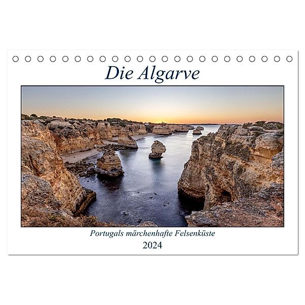 Die Algarve - Portugals märchenhafte Felsenküste (Tischkalender 2024 DIN A5 quer), CALVENDO Monatskalender, AkremaFotoArt