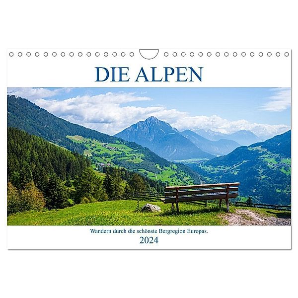 Die Alpen - Wandern durch die schönste Bergregion Europas. (Wandkalender 2024 DIN A4 quer), CALVENDO Monatskalender, Gunnar Freise