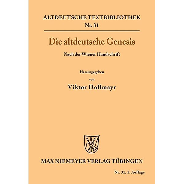 Die altdeutsche Genesis