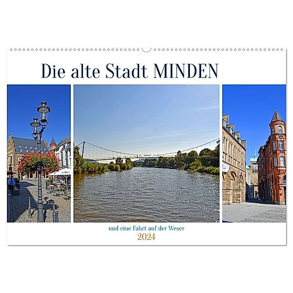 Die alte Stadt MINDEN (Wandkalender 2024 DIN A2 quer), CALVENDO Monatskalender, Ulrich Senff