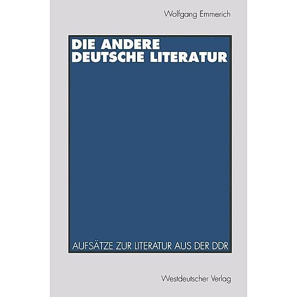 Die andere deutsche Literatur, Wolfgang Emmerich