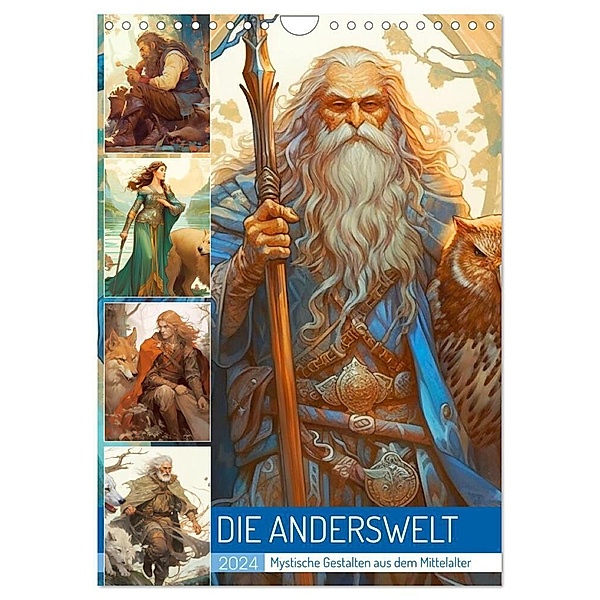 Die Anderswelt. Mystische Gestalten aus dem Mittelalter (Wandkalender 2024 DIN A4 hoch), CALVENDO Monatskalender, Rose Hurley