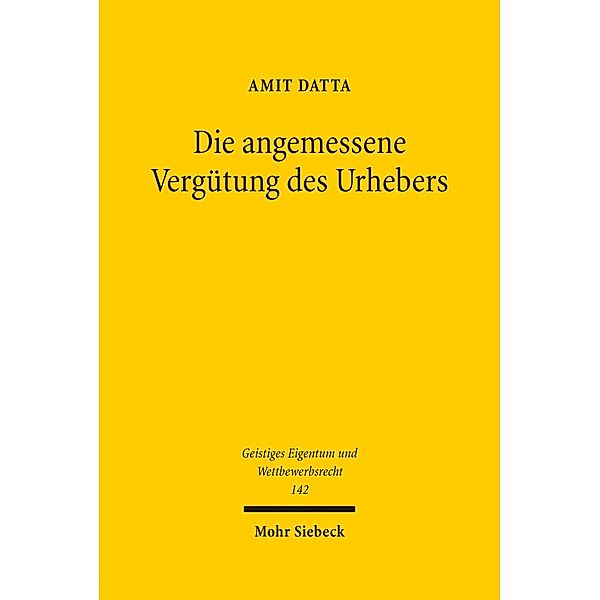 Die angemessene Vergütung des Urhebers, Amit Datta