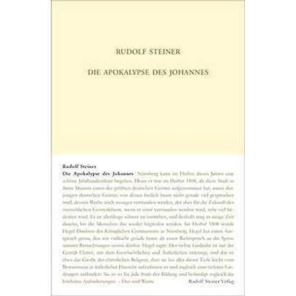 Die Apokalypse des Johannes, Rudolf Steiner