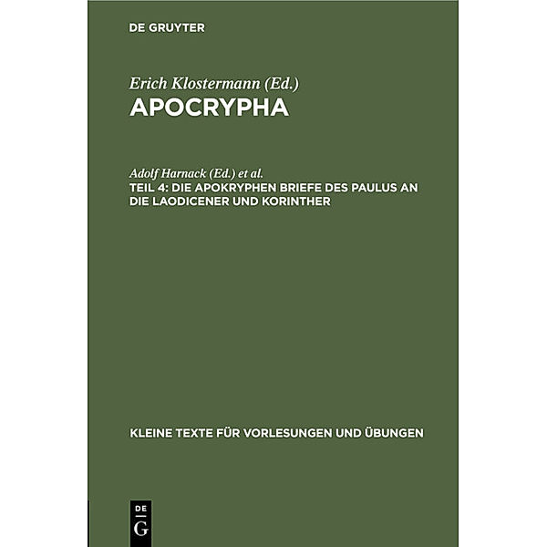 Die apokryphen Briefe des Paulus an die Laodicener und Korinther