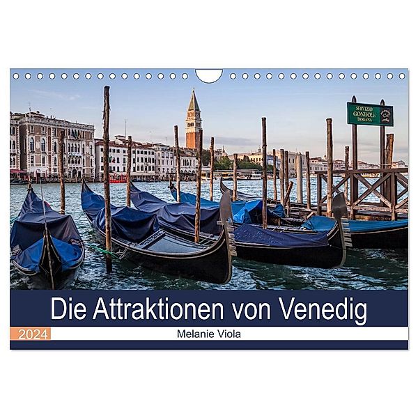 Die Attraktionen von Venedig (Wandkalender 2024 DIN A4 quer), CALVENDO Monatskalender, Melanie Viola