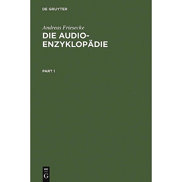 Die Audio-Enzyklopädie, Andreas Friesecke