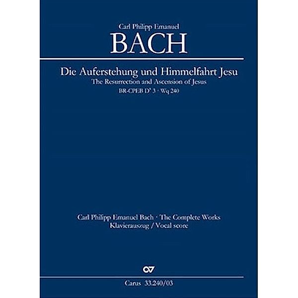 Die Auferstehung und Himmelfahrt Jesu (Klavierauszug), Carl Philipp Emanuel Bach