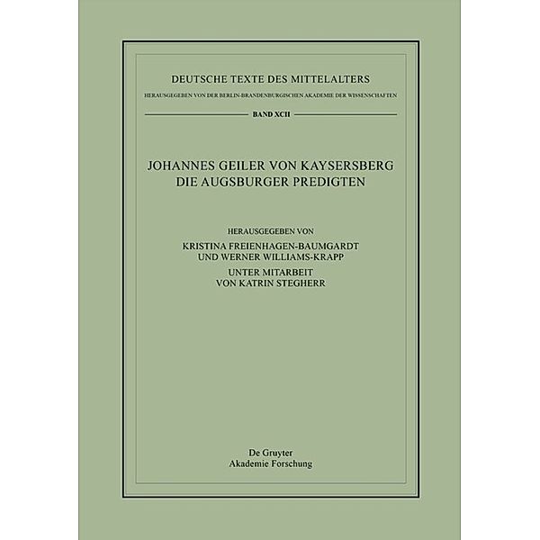 Die Augsburger Predigten, Johann Geiler von Kaysersberg