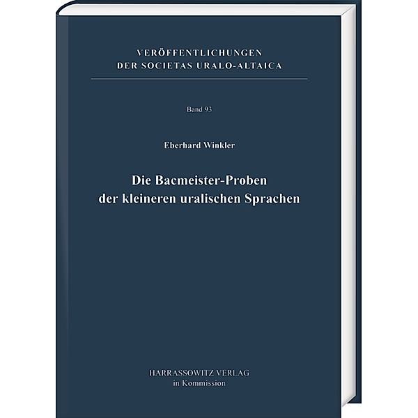 Die Bacmeister-Proben der kleineren uralischen Sprachen, Eberhard Winkler