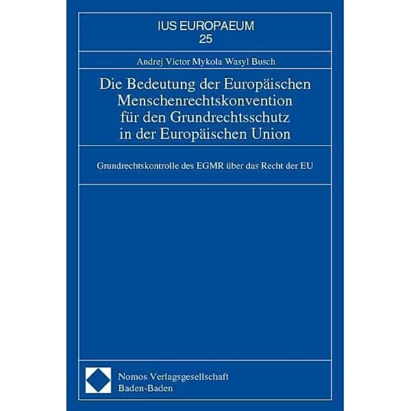 Die Bedeutung der Europäischen Menschenrechtskonvention für den Grundrechtsschutz in der Europäischen Union, Andrej V. M. Busch