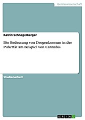 Die Bedeutung von Drogenkonsum in der Pubertät am Beispiel von Cannabis - eBook - Katrin Schnegelberger,