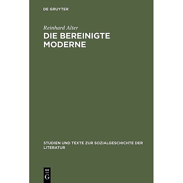 Die bereinigte Moderne, Reinhard Alter