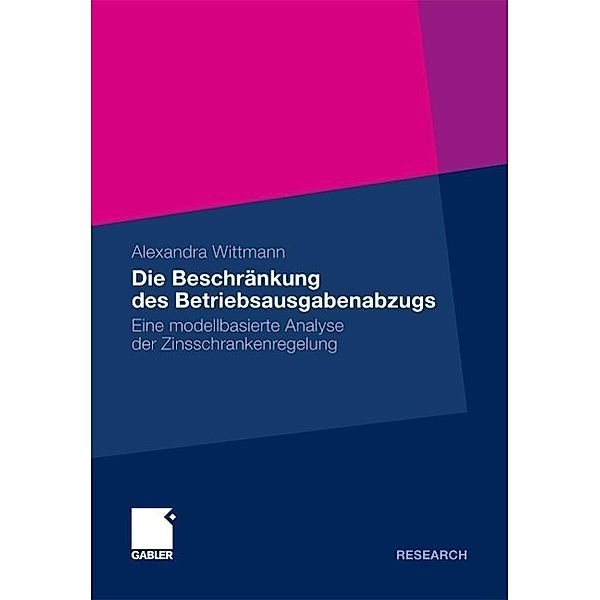 Die Beschränkung des Betriebsausgabenabzugs, Alexandra Wittmann