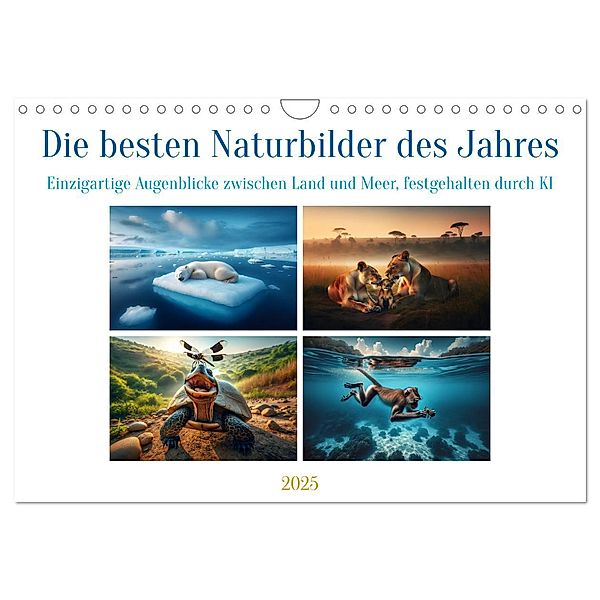 Die besten Naturbilder des Jahres - Einzigartige Augenblicke (Wandkalender 2025 DIN A4 quer), CALVENDO Monatskalender, Calvendo, Marco Warstat