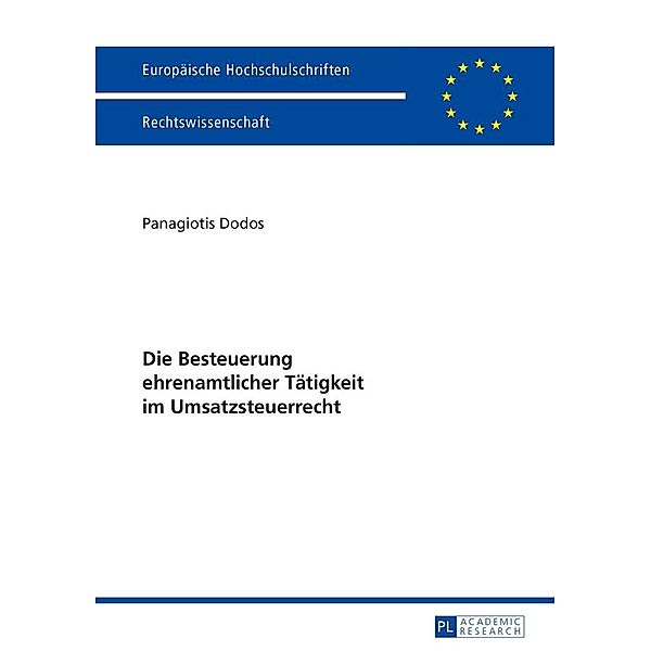 Die Besteuerung ehrenamtlicher Taetigkeit im Umsatzsteuerrecht, Dodos Panagiotis Dodos