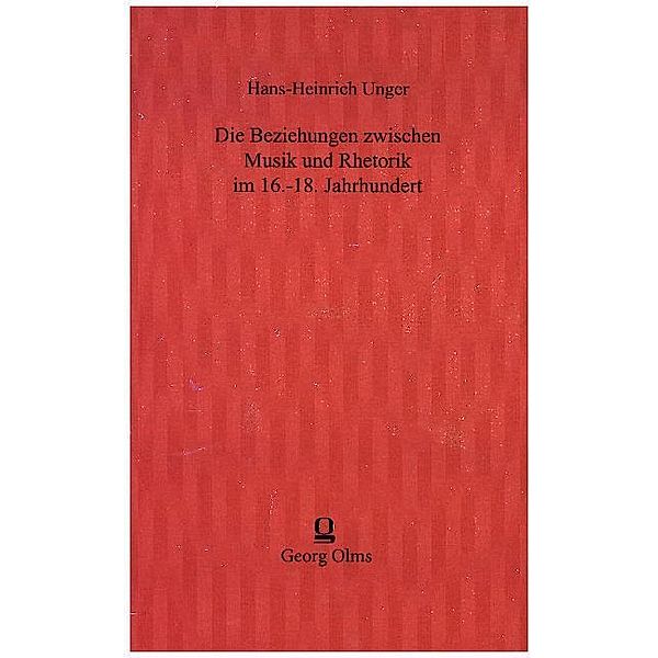 Die Beziehungen zwischen Musik und Rhetorik im 16.-18. Jahrhundert, Hans-Heinrich Unger