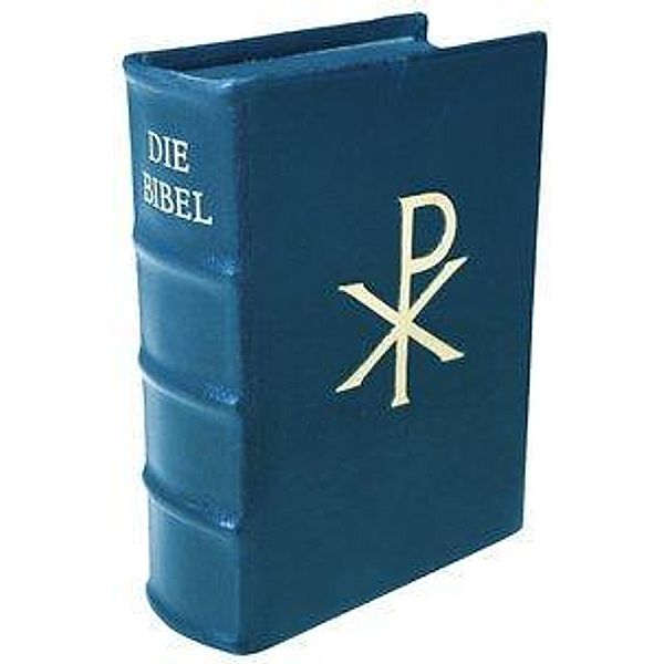 Die Bibel, Einheitsübersetzung, Ledereinband mit Bünden Dunkelblau (Nr.32038)