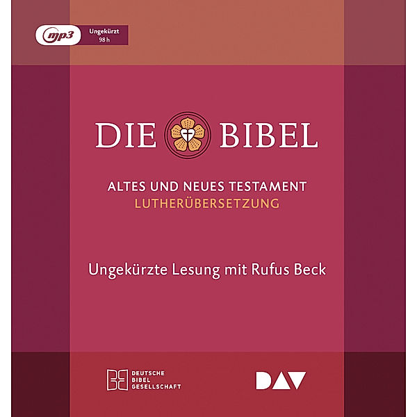 Die Bibel, Gelesen von Rufus Beck,9 Audio-CD, 9 MP3