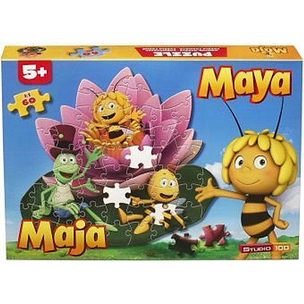 Die Biene Maja (Konturenpuzzle), Blumenform