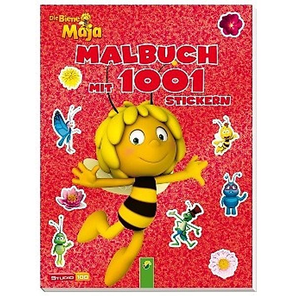 Die Biene Maja - Malbuch mit 1001 Stickern
