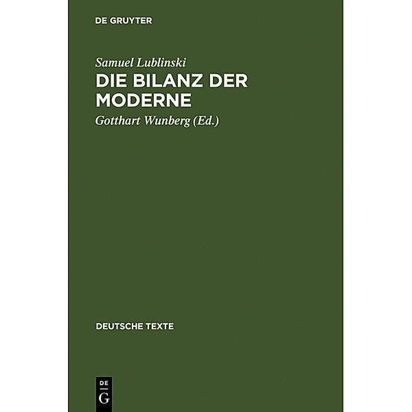 Die Bilanz der Moderne, Samuel Lublinski