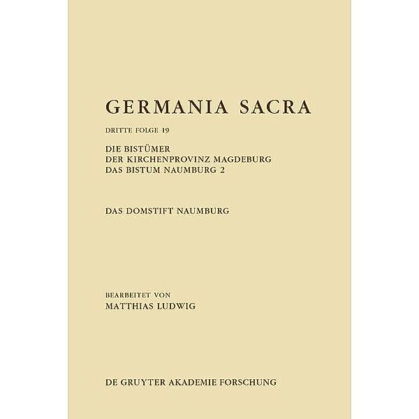 Die Bistümer der Kirchenprovinz Magdeburg. Das Bistum Naumburg 2. Das Domstift Naumburg / Germania Sacra. Dritte Folge, Matthias Ludwig