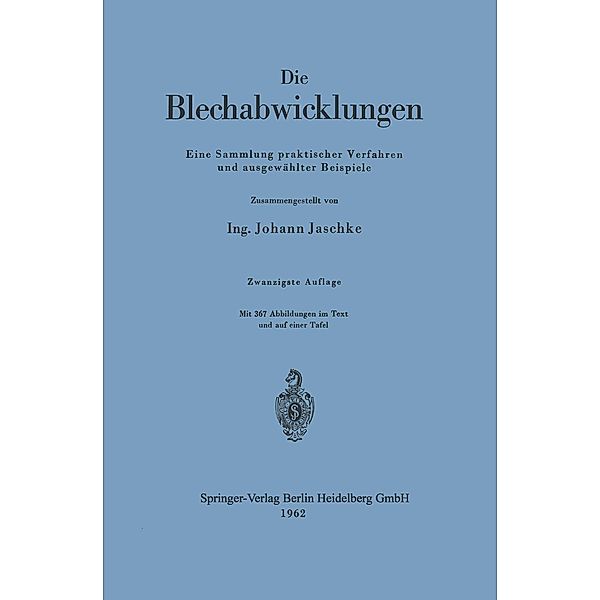 Die Blechabwicklungen, Johann Jaschke