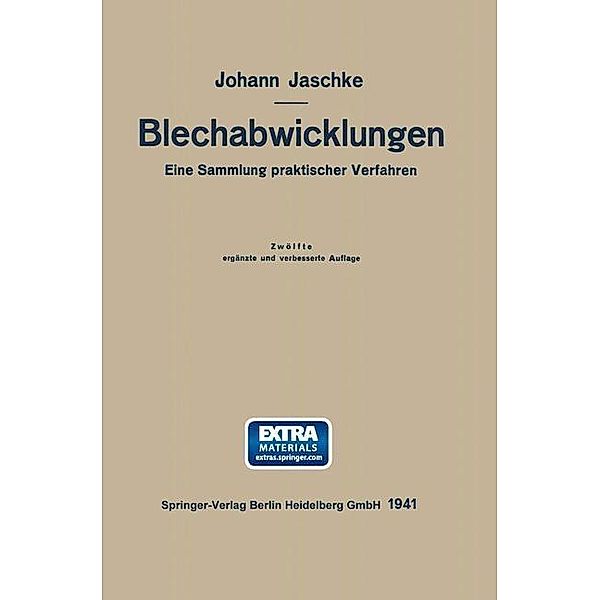 Die Blechabwicklungen, Johann Jaschke