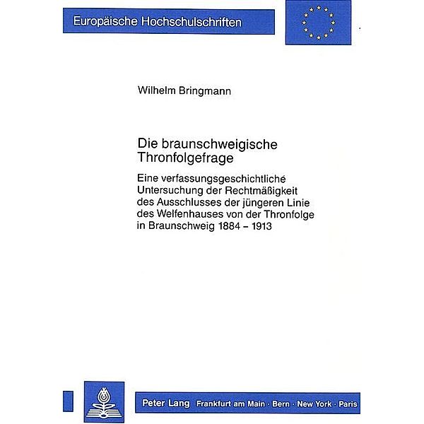 Die braunschweigische Thronfolgefrage, Wilhelm Bringmann