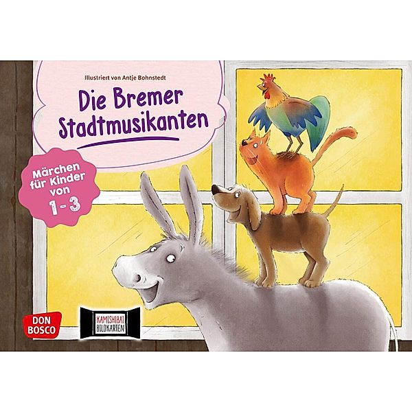 Die Bremer Stadtmusikanten. Kamishibai Bildkartenset, Jacob Grimm, Wilhelm Grimm