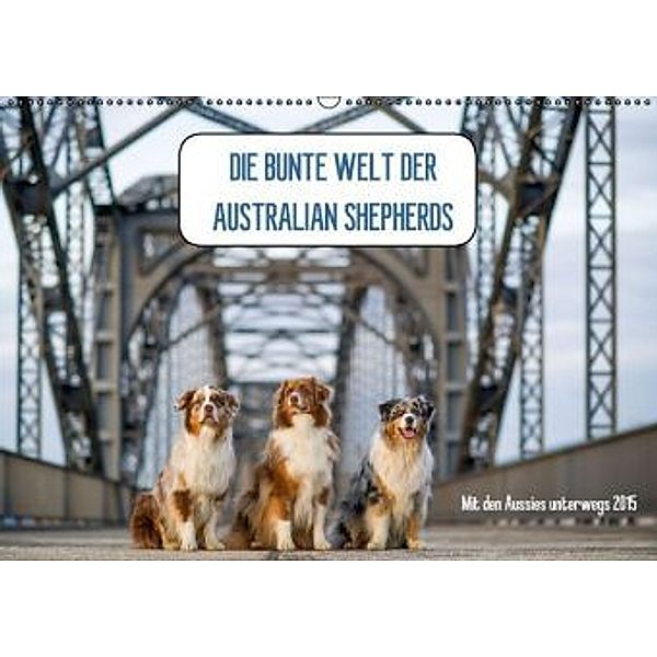 DIE BUNTE WELT DER AUSTRALIAN SHEPHERDS (Wandkalender 2015 DIN A2 quer), Annett Mirsberger