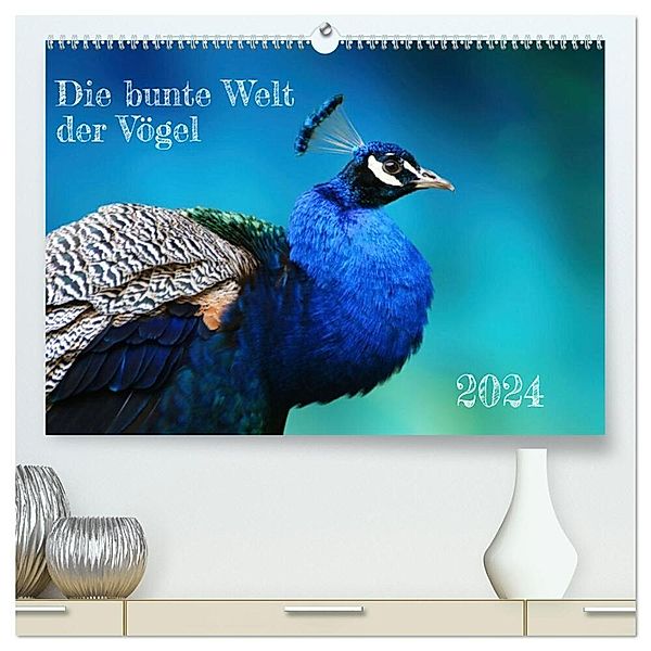 Die bunte Welt der Vögel (hochwertiger Premium Wandkalender 2024 DIN A2 quer), Kunstdruck in Hochglanz, Martina Fornal