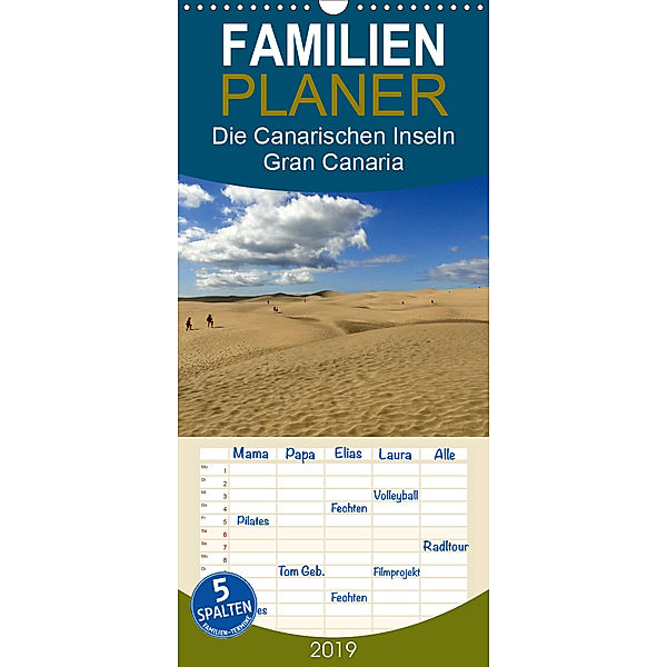 Die Canarischen Inseln - Gran Canaria - Familienplaner hoch (Wandkalender 2019 , 21 cm x 45 cm, hoch), Bild- & Kalenderverlag Monika Müller