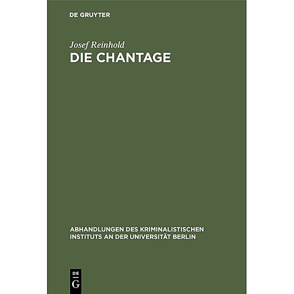 Die Chantage, Josef Reinhold