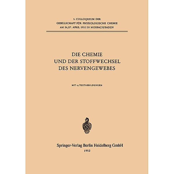 Die Chemie und der Stoffwechsel des Nervengewebes, Kenneth A. Loparo