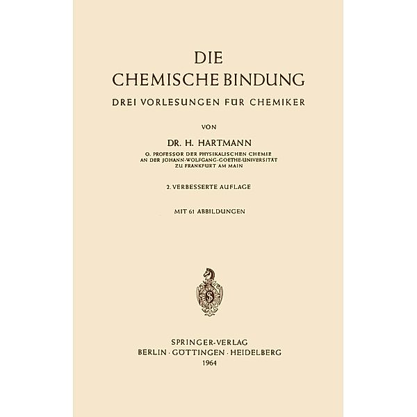 Die Chemische Bindung, Hermann Hartmann