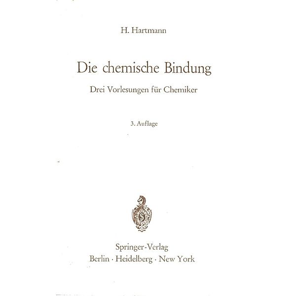 Die chemische Bindung, Hermann Hartmann