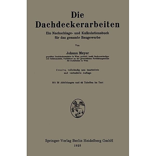 Die Dachdeckerarbeiten, Johann Meyer