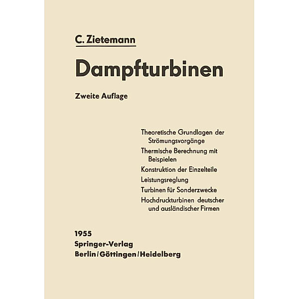 Die Dampfturbinen, Constantin Zietemann