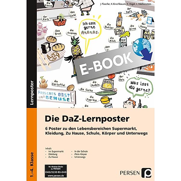 Die DaZ-Lernposter / Deutsch als Zweitsprache syst. fördern - GS, Flasche, Kirschbaum, Vogel, Welfenste