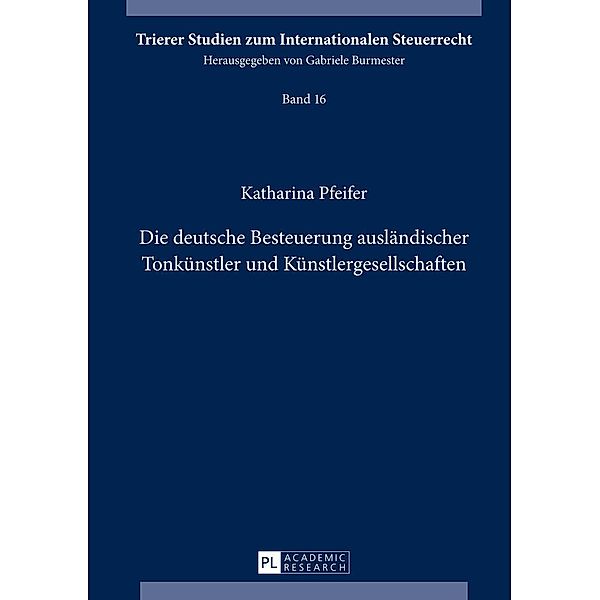 Die deutsche Besteuerung auslaendischer Tonkuenstler und Kuenstlergesellschaften, Rudersdorf Katharina Rudersdorf