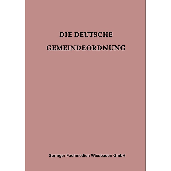Die Deutsche Gemeindeordnung, Germany (Territory under Allied occupation Zone)
