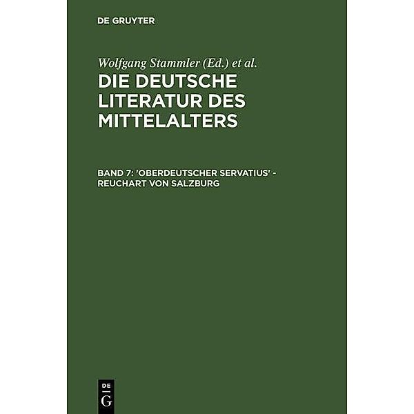Die deutsche Literatur des Mittelalters - 'Oberdeutscher Servatius' - Reuchart von Salzburg