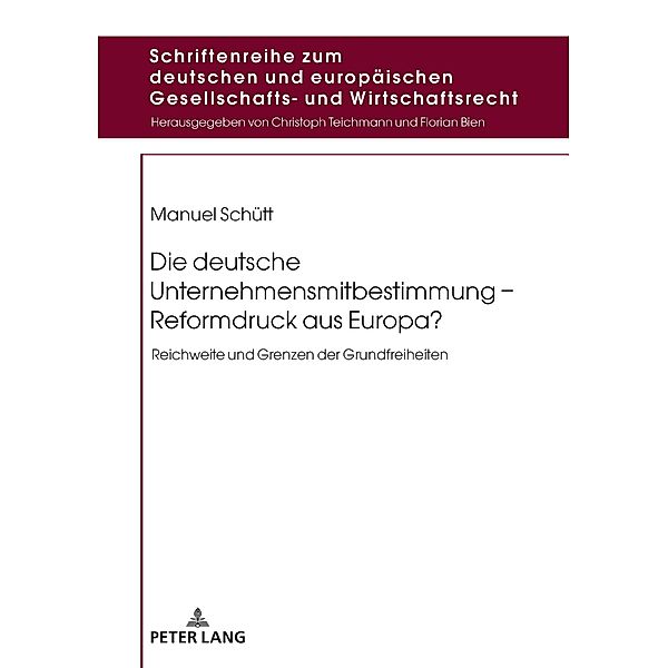 Die deutsche Unternehmensmitbestimmung - Reformdruck aus Europa?, Schutt Manuel Schutt