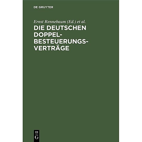 Die deutschen Doppelbesteuerungsverträge