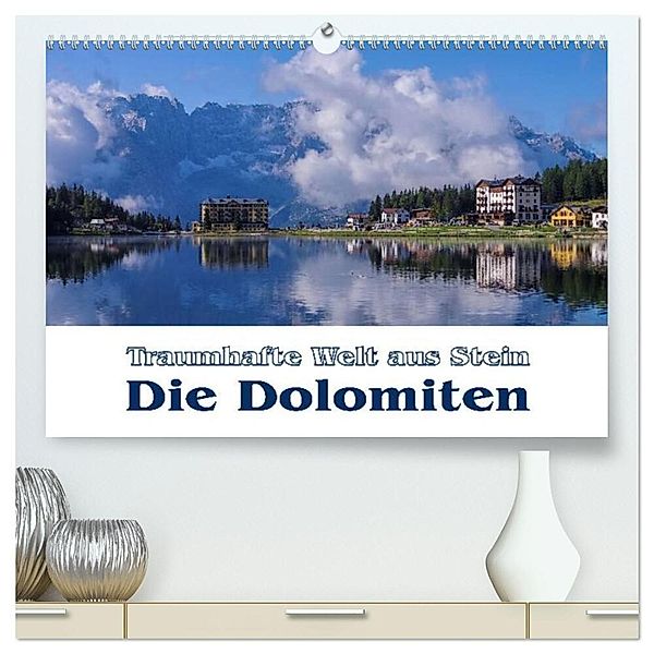 Die Dolomiten - Traumhafte Welt aus Stein (hochwertiger Premium Wandkalender 2025 DIN A2 quer), Kunstdruck in Hochglanz, Calvendo, LianeM