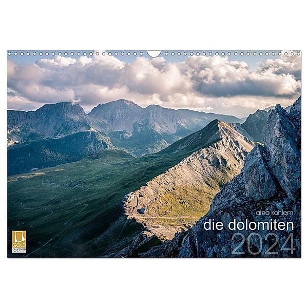 die dolomiten (Wandkalender 2024 DIN A3 quer), CALVENDO Monatskalender, Arno Kohlem