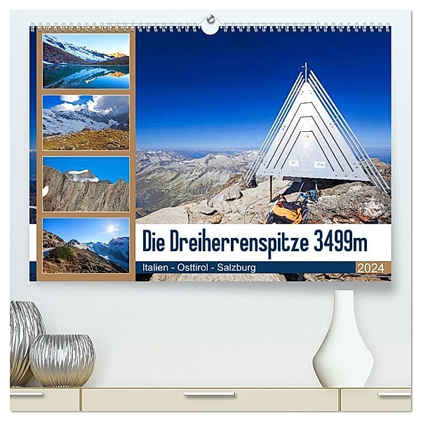 Die Dreiherrenspitze 3499m (hochwertiger Premium Wandkalender 2024 DIN A2 quer), Kunstdruck in Hochglanz, Christa Kramer