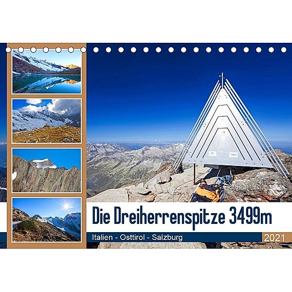 Die Dreiherrenspitze 3499m (Tischkalender 2021 DIN A5 quer), Christa Kramer